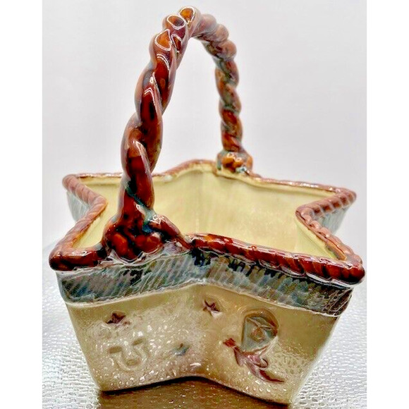 Canyon Ranch Collection Lone Star Hand Painted Ceramic Baskets Set of 2 - Picture 10 of 16